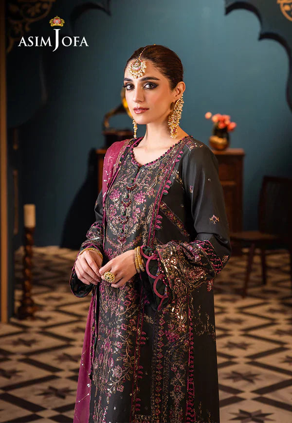 Asim Jofa | Fasana e Ishq Eid Luxury Lawn | AJFI-23 - Pakistani Dress - Maria Faisal