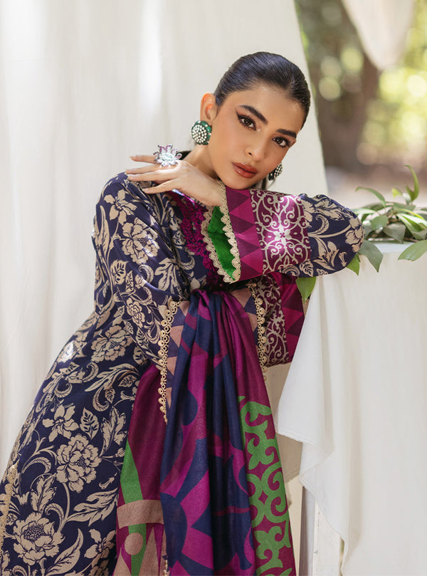 Zainab Chottani | Tahra Lawn 24 | TAMARA - D 7B - Designer Dress with Intricate embroidery and embellishments. Shop elegent wedding dress at Maria Faisal.