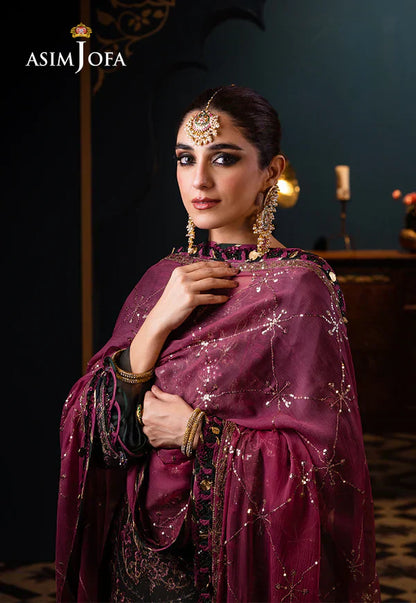 Asim Jofa | Fasana e Ishq Eid Luxury Lawn | AJFI-23 - Pakistani Dress - Maria Faisal