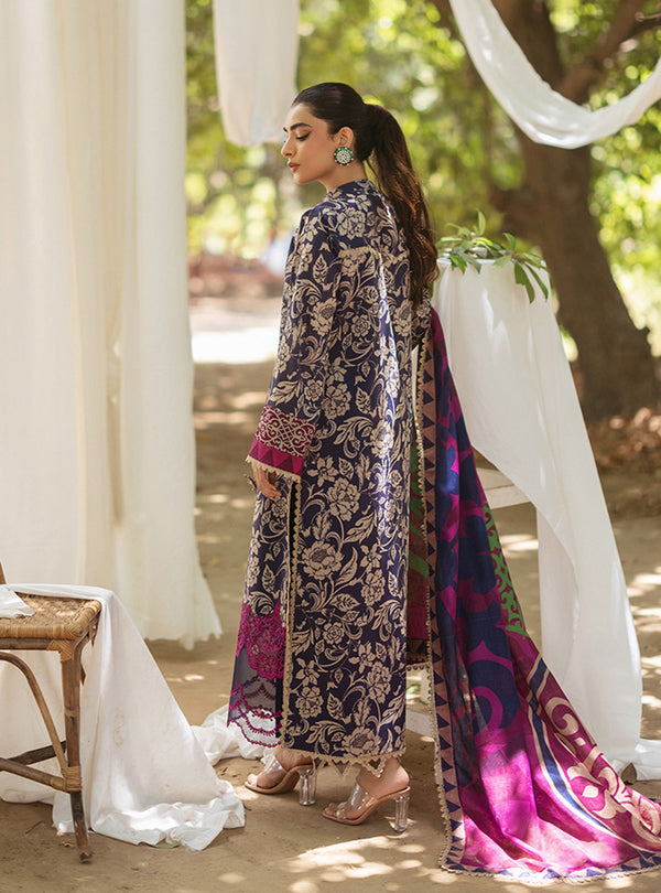 Zainab Chottani | Tahra Lawn 24 | TAMARA - D 7B - Designer Dress with Intricate embroidery and embellishments. Shop elegent wedding dress at Maria Faisal.
