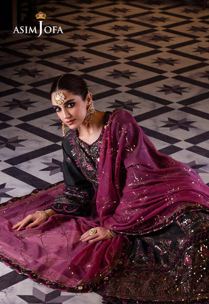Asim Jofa | Fasana e Ishq Eid Luxury Lawn | AJFI-23 - Pakistani Dress - Maria Faisal