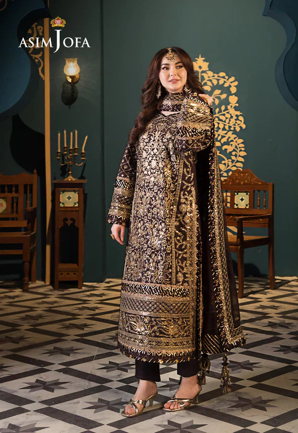 Asim Jofa | Fasana e Ishq Eid Luxury Lawn | AJFI-04 - Pakistani Dress - Maria Faisal