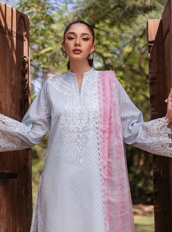 Zainab Chottani | Tahra Lawn 24 | RUHAE - D 9B - Designer Dress with Intricate embroidery and embellishments. Shop elegent wedding dress at Maria Faisal.
