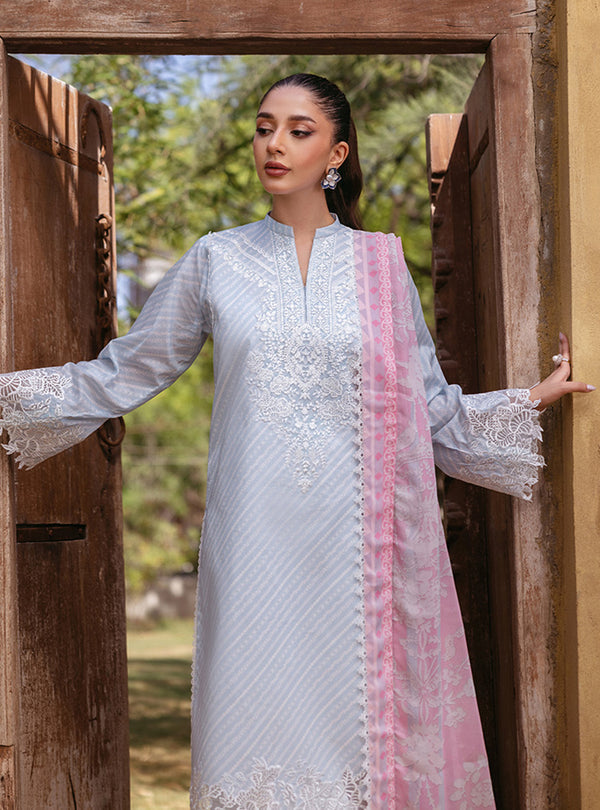 Zainab Chottani | Tahra Lawn 24 | RUHAE - D 9B - Designer Dress with Intricate embroidery and embellishments. Shop elegent wedding dress at Maria Faisal.