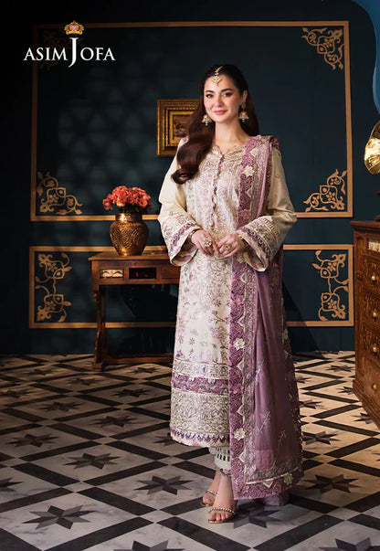 Asim Jofa | Fasana e Ishq Eid Luxury Lawn | AJFI-15 - Pakistani Dress - Maria Faisal
