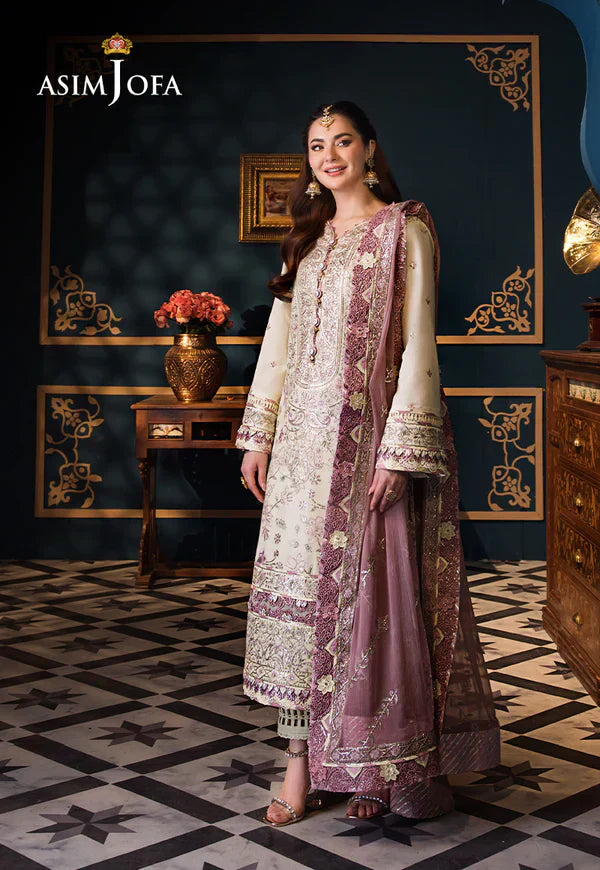 Asim Jofa | Fasana e Ishq Eid Luxury Lawn | AJFI-15 - Pakistani Dress - Maria Faisal