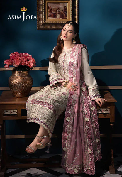 Asim Jofa | Fasana e Ishq Eid Luxury Lawn | AJFI-15 - Pakistani Dress - Maria Faisal