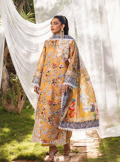 Zainab Chottani | Tahra Lawn 24 | BEEHA - D 2A - Designer Dress with Intricate embroidery and embellishments. Shop elegent wedding dress at Maria Faisal.