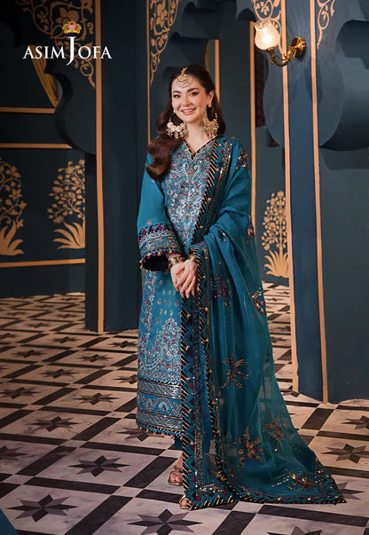 Asim Jofa | Fasana e Ishq Eid Luxury Lawn | AJFI-20 - Pakistani Dress - Maria Faisal