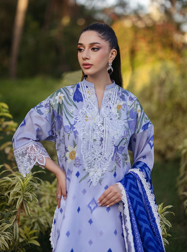 Zainab Chottani | Tahra Lawn 24 | RAHA - D 6A - Designer Dress with Intricate embroidery and embellishments. Shop elegent wedding dress at Maria Faisal.