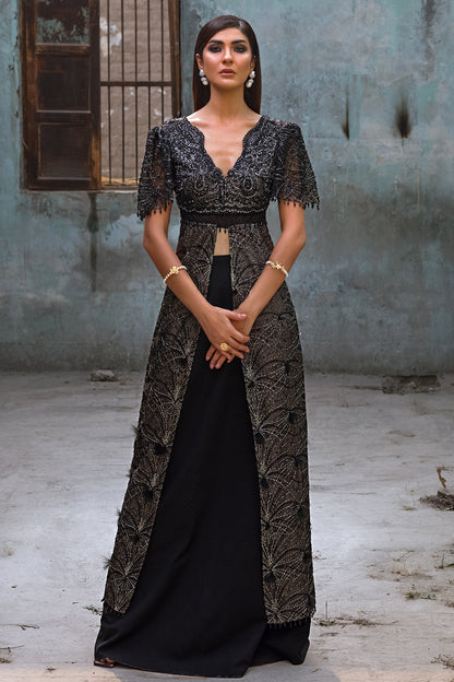 Erum Khan | Dazzling Fiesta | Raven - Bridal Dress - available at Maria Faisal in UK and USA.