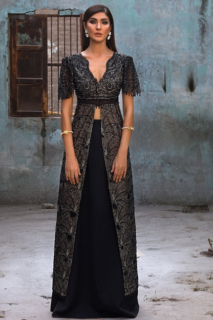 Erum Khan | Dazzling Fiesta | Raven - Bridal Dress - available at Maria Faisal in UK and USA.