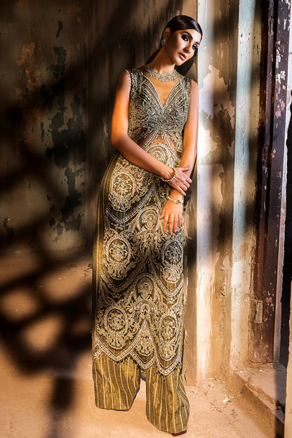 Erum Khan | Dazzling Fiesta | Shamrock - Bridal Dress - available at Maria Faisal in UK and USA.