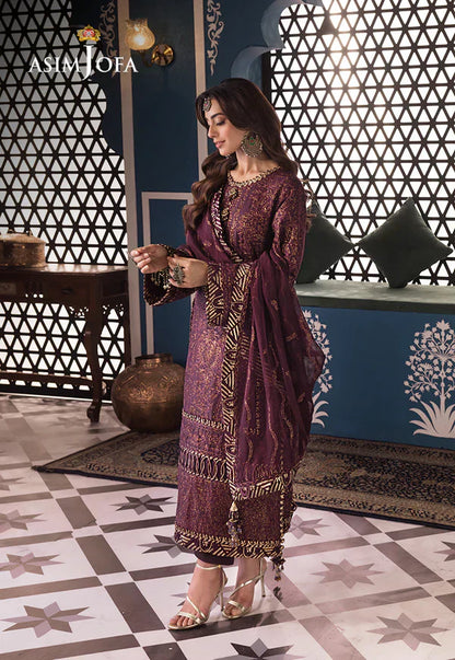 Asim Jofa | Fasana e Ishq Eid Luxury Lawn | AJFI-06 - Pakistani Dress - Maria Faisal