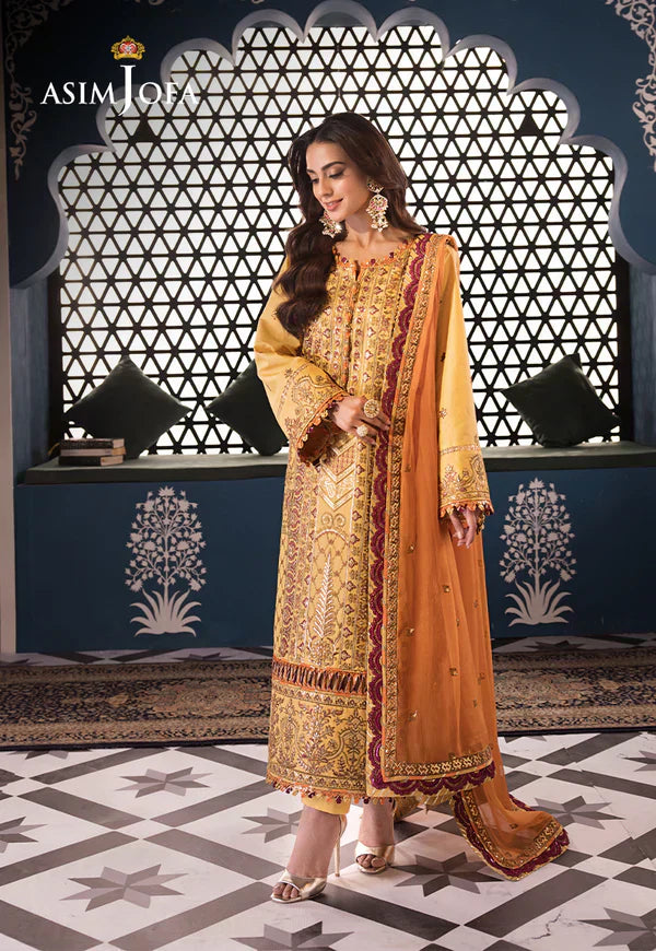 Asim Jofa | Fasana e Ishq Eid Luxury Lawn | AJFI-19 - Pakistani Dress - Maria Faisal