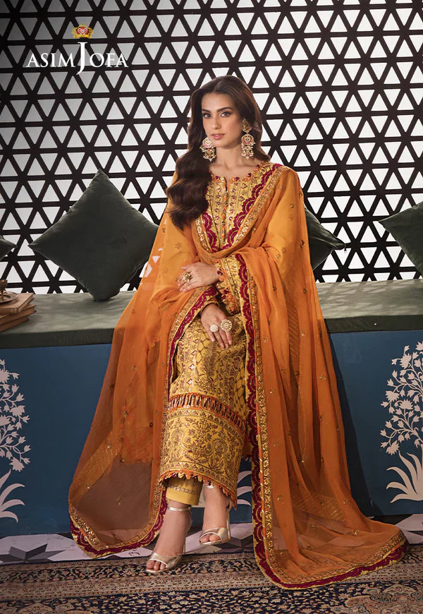 Asim Jofa | Fasana e Ishq Eid Luxury Lawn | AJFI-19 - Pakistani Dress - Maria Faisal