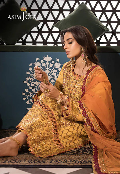 Asim Jofa | Fasana e Ishq Eid Luxury Lawn | AJFI-19 - Pakistani Dress - Maria Faisal