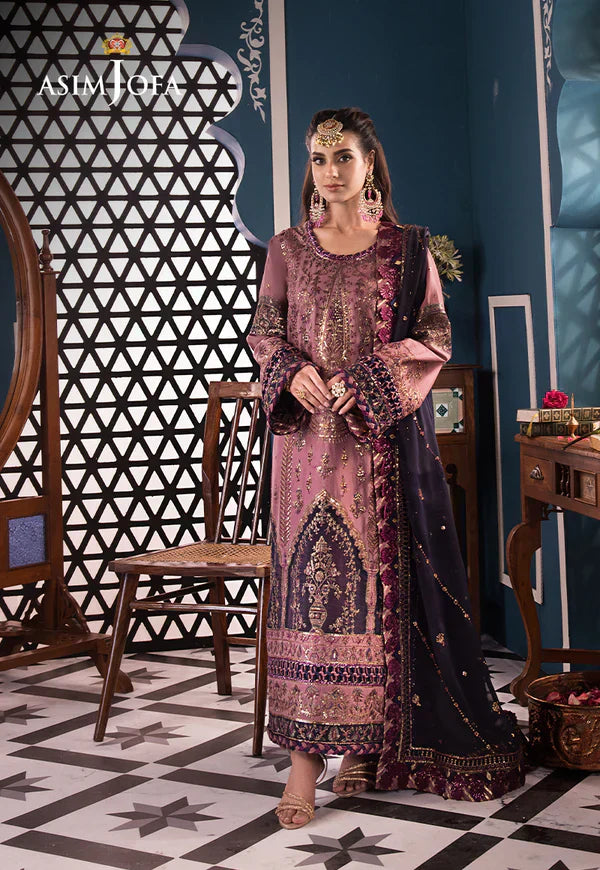 Asim Jofa | Fasana e Ishq Eid Luxury Lawn | AJFI-22 - Pakistani Dress - Maria Faisal
