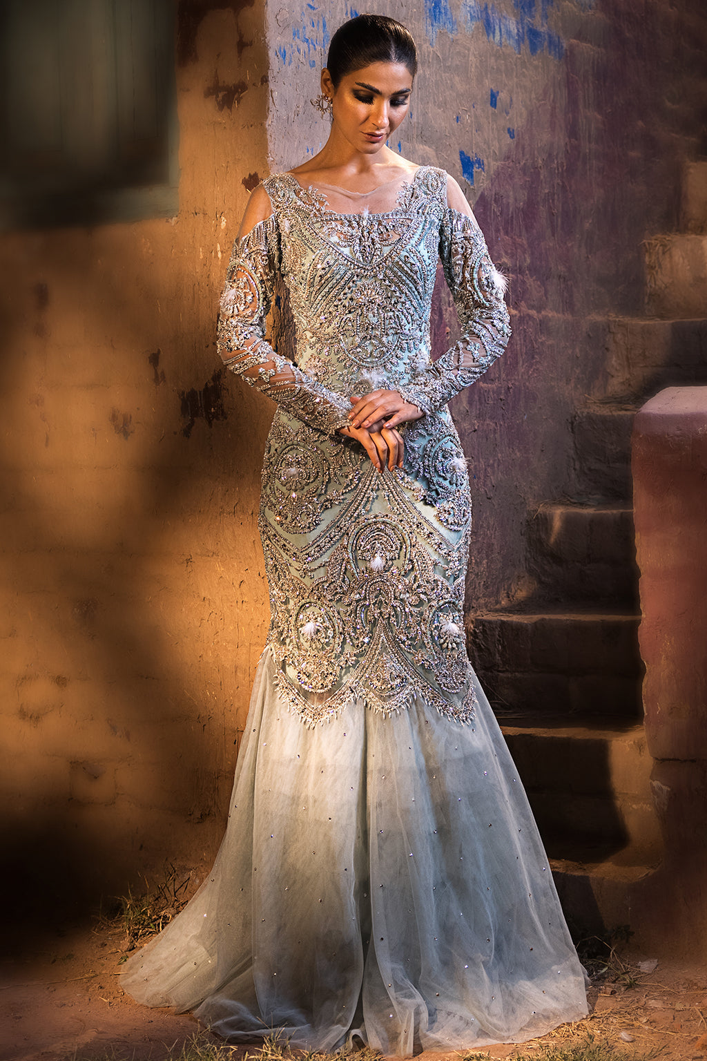 Erum Khan | Dazzling Fiesta | Lustrous - Bridal Dress - available at Maria Faisal in UK and USA.