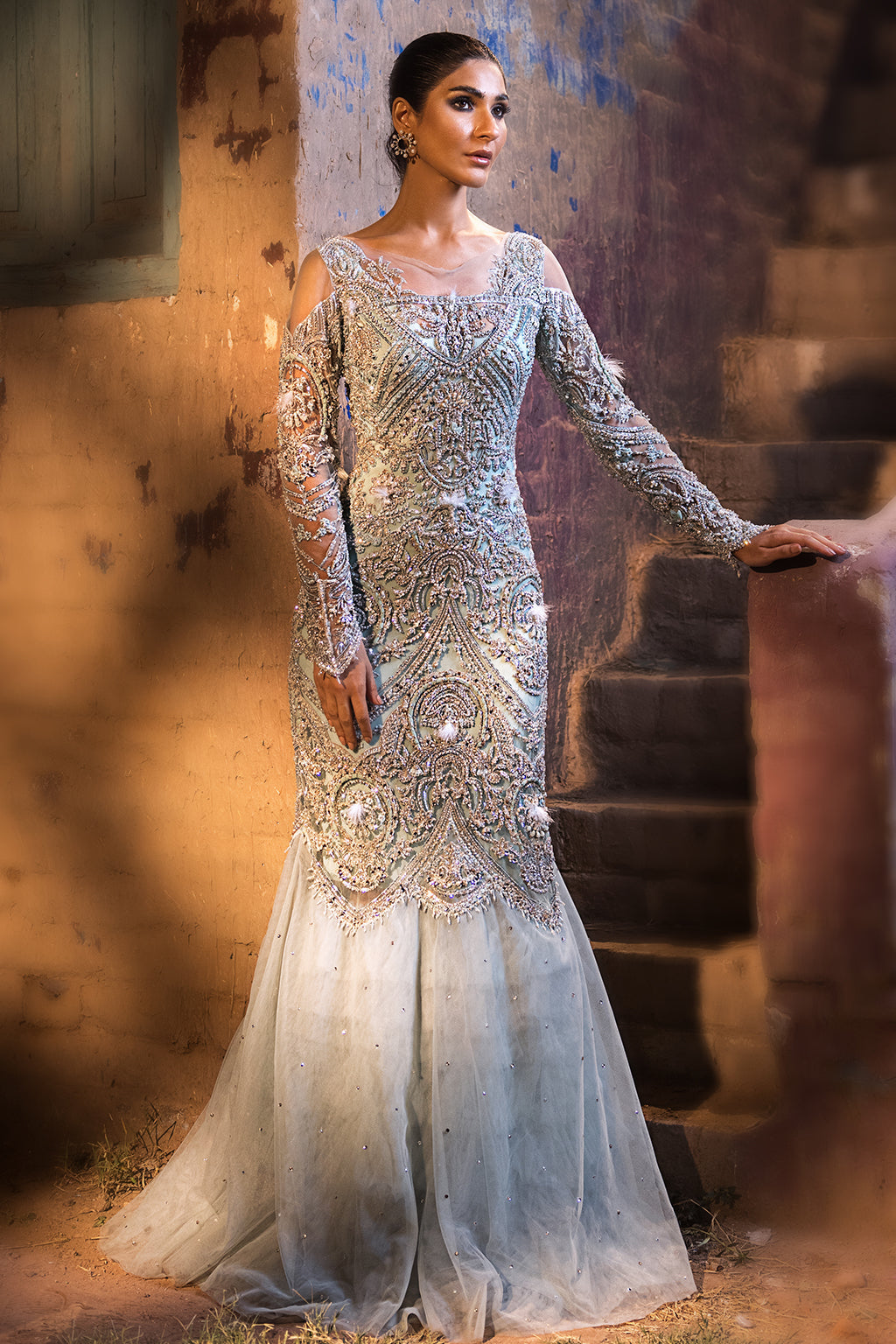 Erum Khan | Dazzling Fiesta | Lustrous - Bridal Dress - available at Maria Faisal in UK and USA.