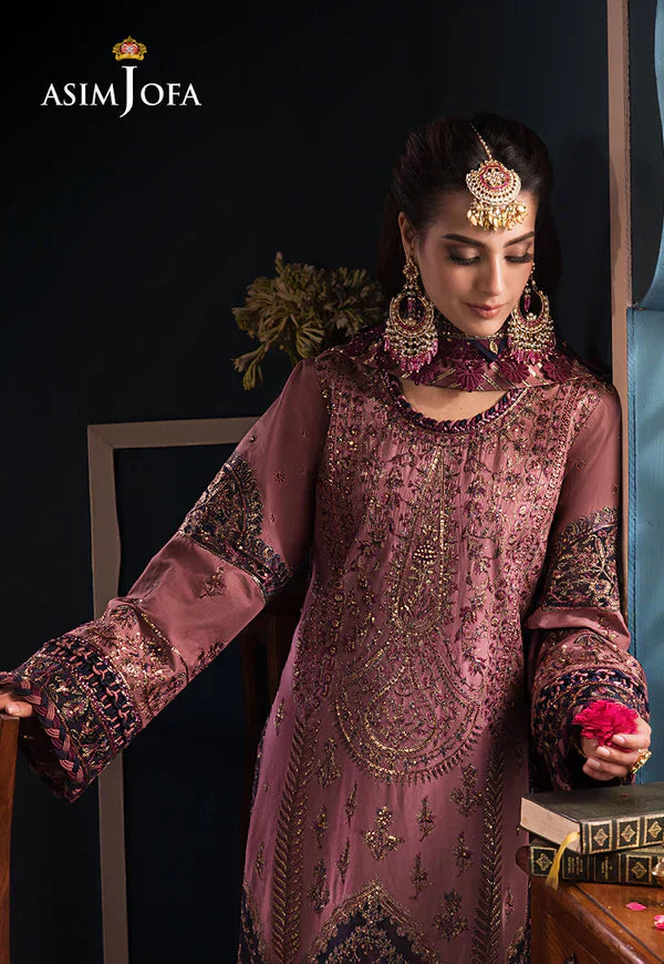 Asim Jofa | Fasana e Ishq Eid Luxury Lawn | AJFI-22 - Pakistani Dress - Maria Faisal