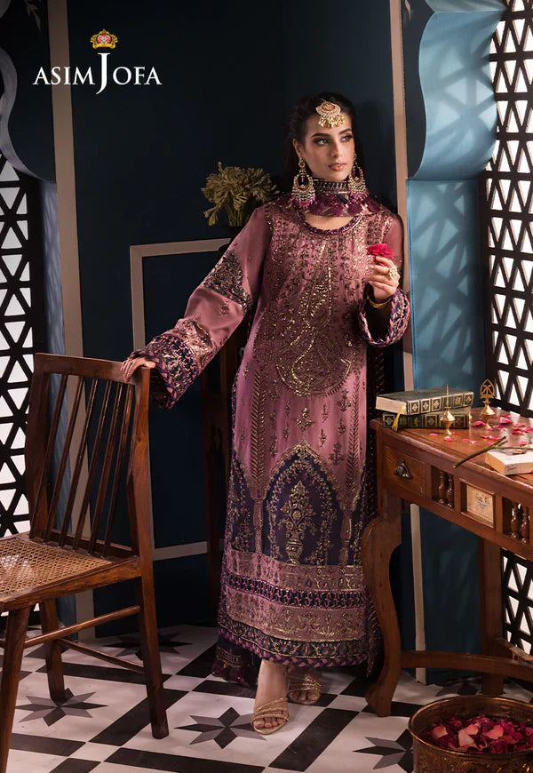 Asim Jofa | Fasana e Ishq Eid Luxury Lawn | AJFI-22 - Pakistani Dress - Maria Faisal