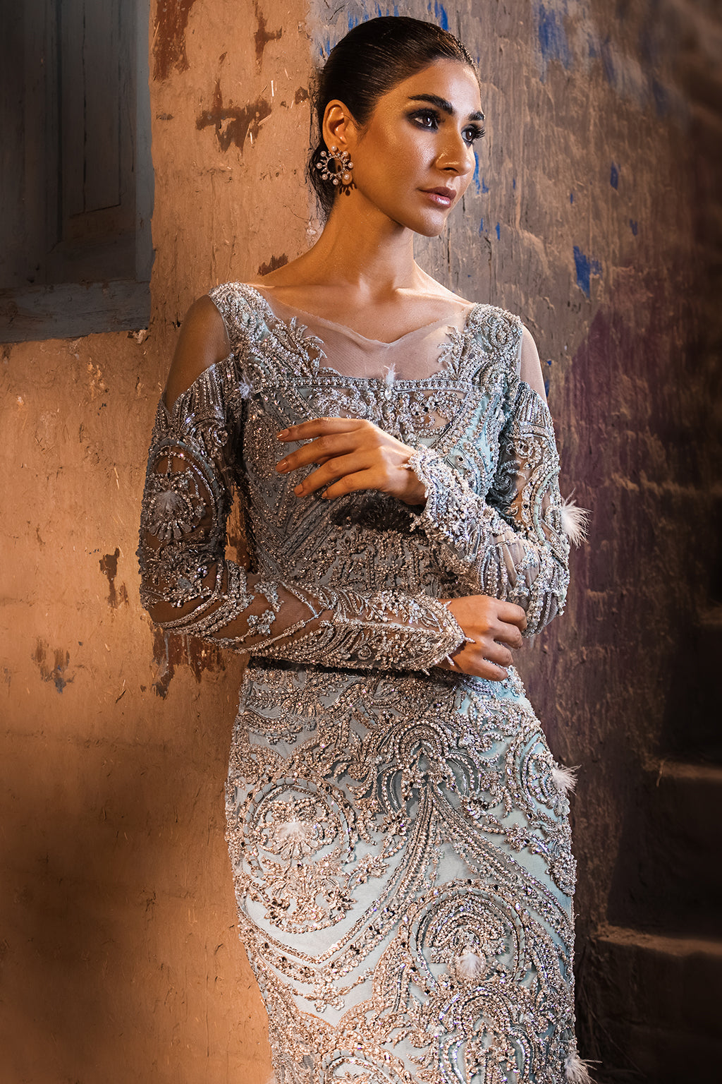Erum Khan | Dazzling Fiesta | Lustrous - Bridal Dress - available at Maria Faisal in UK and USA.