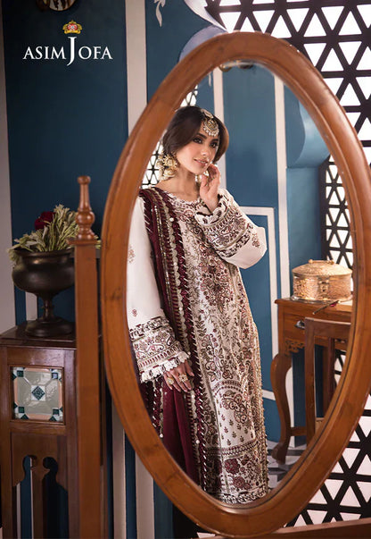 Asim Jofa | Fasana e Ishq Eid Luxury Lawn | AJFI-13 - Pakistani Dress - Maria Faisal