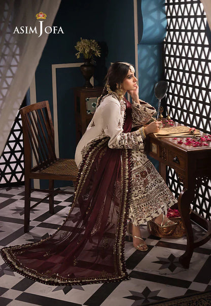 Asim Jofa | Fasana e Ishq Eid Luxury Lawn | AJFI-13 - Pakistani Dress - Maria Faisal