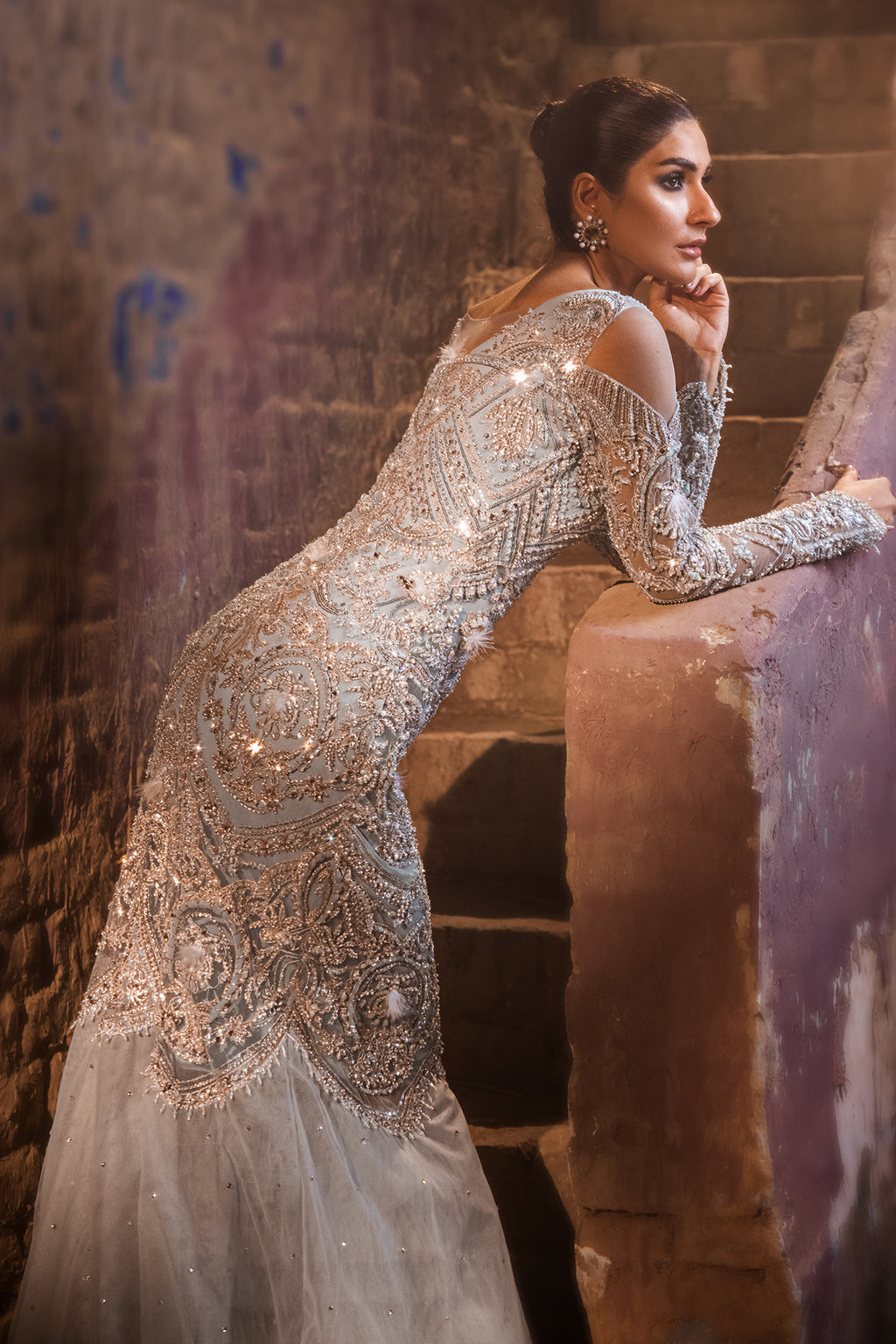 Erum Khan | Dazzling Fiesta | Lustrous - Bridal Dress - available at Maria Faisal in UK and USA.