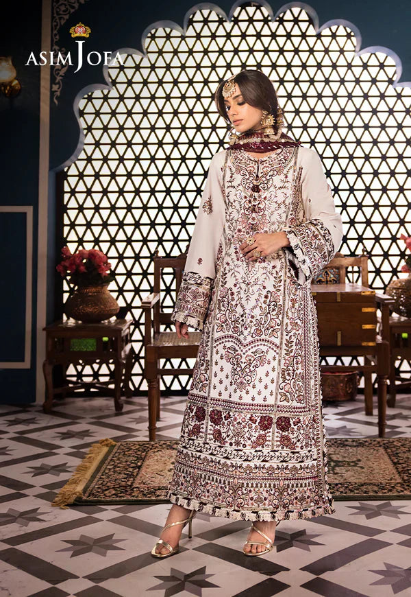 Asim Jofa | Fasana e Ishq Eid Luxury Lawn | AJFI-13 - Pakistani Dress - Maria Faisal