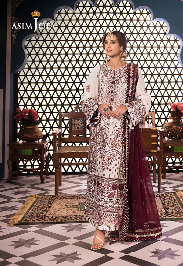 Asim Jofa | Fasana e Ishq Eid Luxury Lawn | AJFI-13 - Pakistani Dress - Maria Faisal