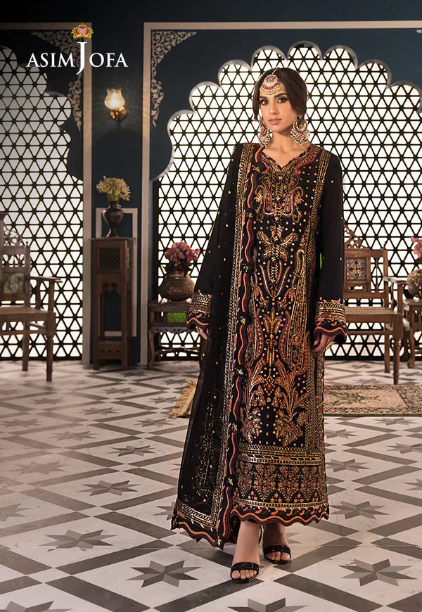 Asim Jofa | Fasana e Ishq Eid Luxury Lawn | AJFI-05 - Pakistani Dress - Maria Faisal