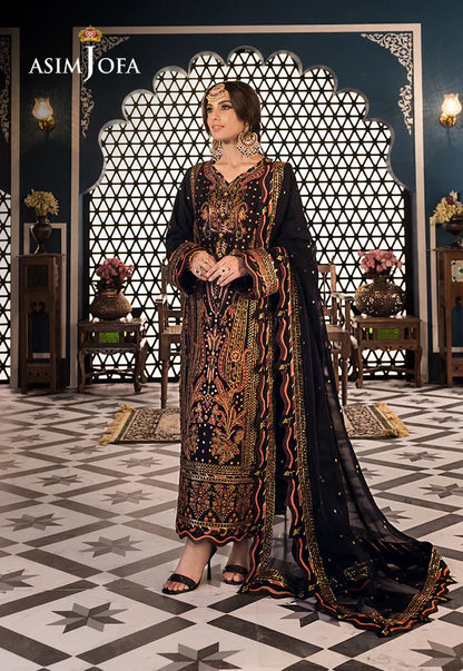 Asim Jofa | Fasana e Ishq Eid Luxury Lawn | AJFI-05 - Pakistani Dress - Maria Faisal