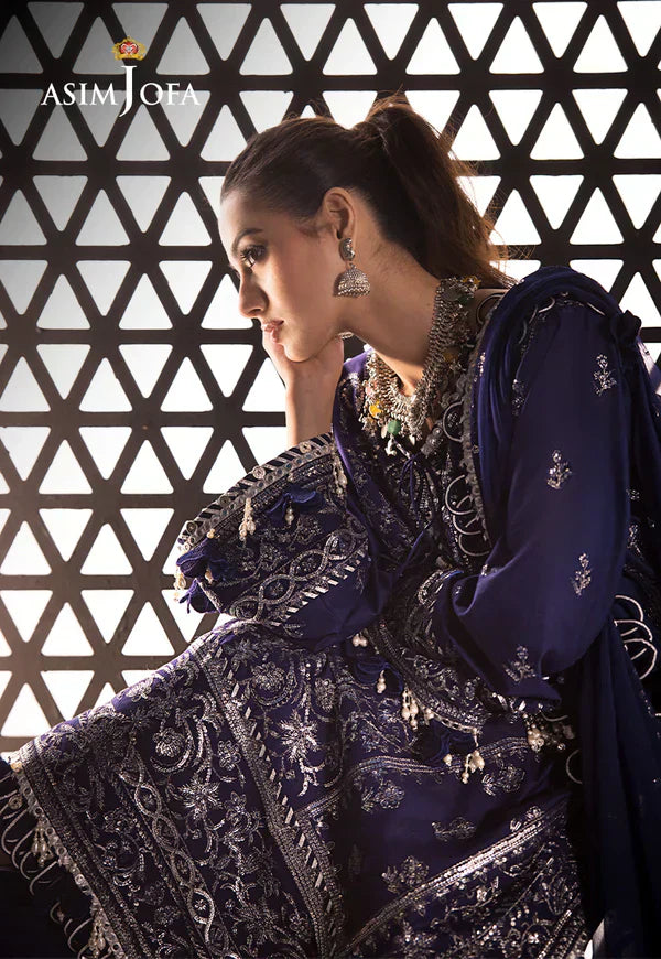 Asim Jofa | Fasana e Ishq Eid Luxury Lawn | AJFI-25 - Pakistani Dress - Maria Faisal