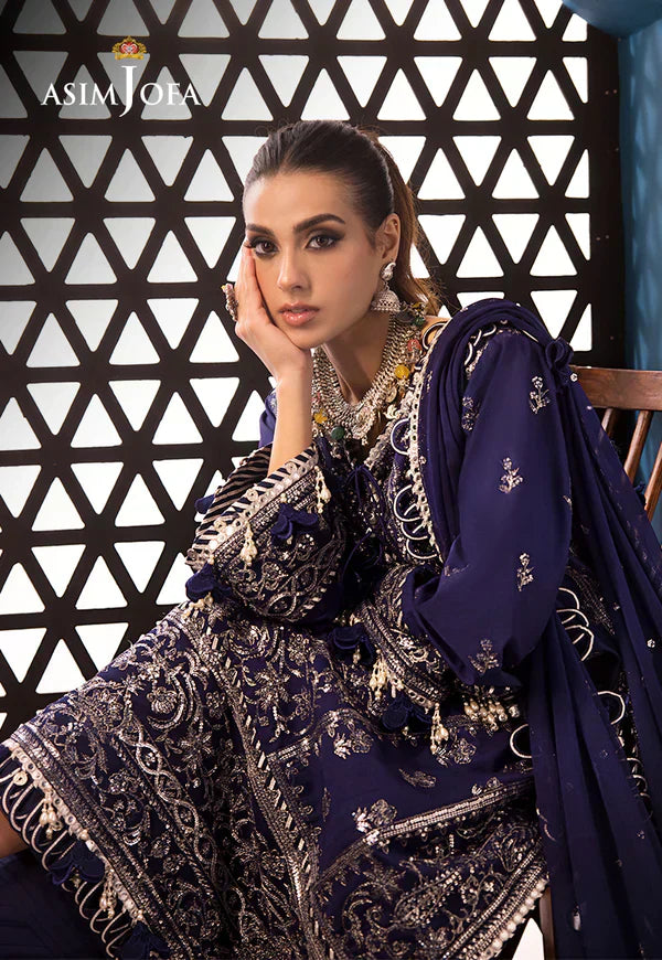 Asim Jofa | Fasana e Ishq Eid Luxury Lawn | AJFI-25 - Pakistani Dress - Maria Faisal
