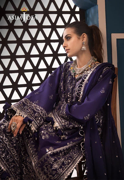 Asim Jofa | Fasana e Ishq Eid Luxury Lawn | AJFI-25 - Pakistani Dress - Maria Faisal