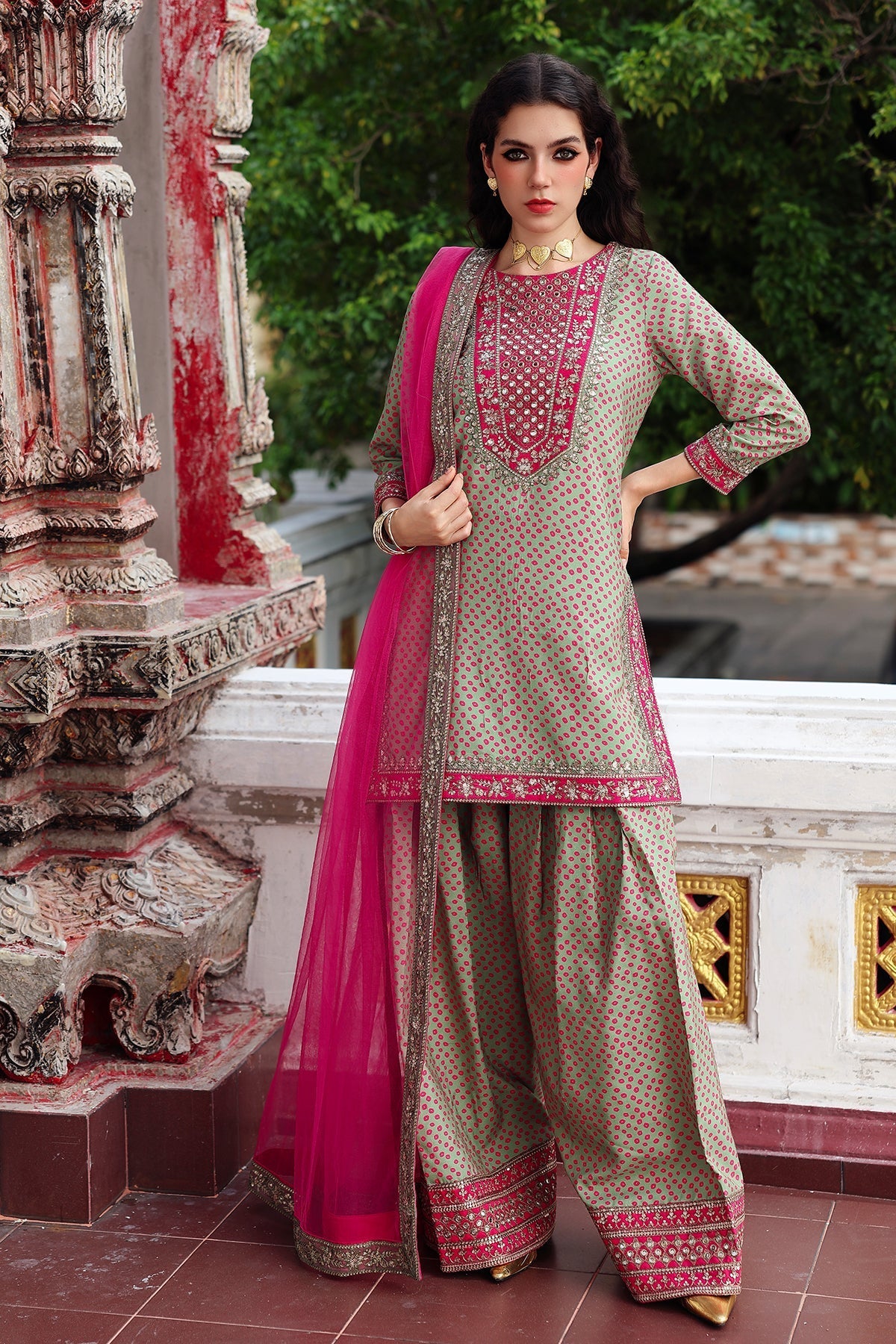 Charizma | Festive Pret  | CMA-6-172 - Dress - available at Maria Faisal in UK and USA.