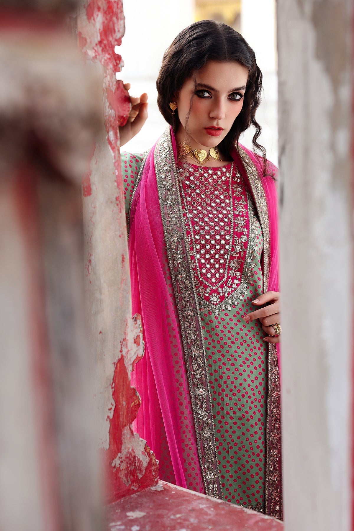Charizma | Festive Pret  | CMA-6-172 - Dress - available at Maria Faisal in UK and USA.
