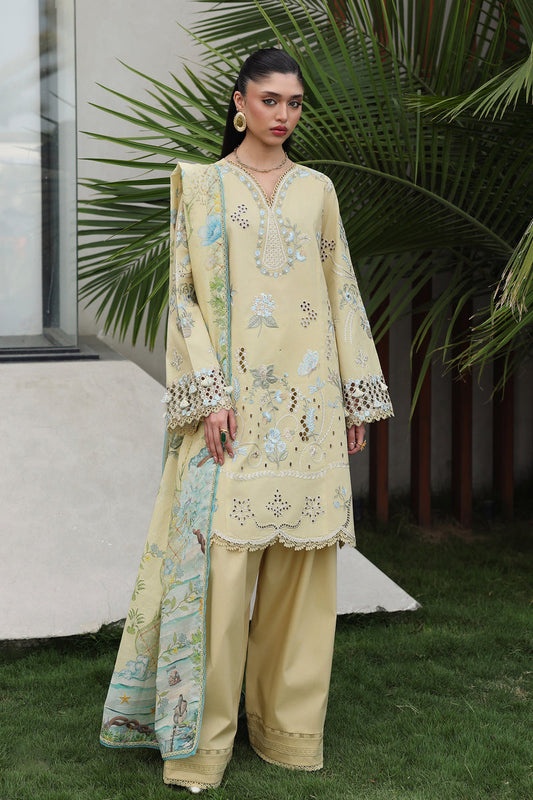 Qalamkar | Q Line Lawn 26 | QKL-11 MEIRA - Luxury Dress - available at Maria Faisal in UK and USA.