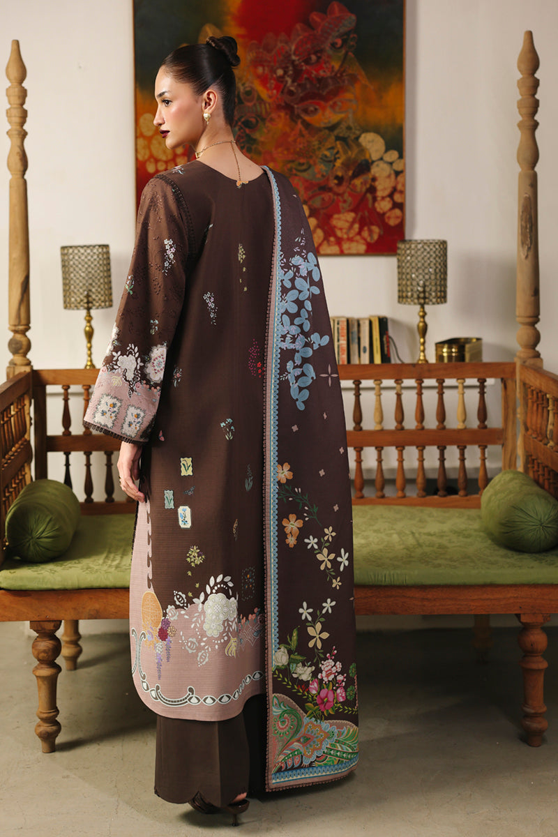 Qalamkar | QPrints Winter 25 | QW-09 (B) RABELLA - Casual Dress - available at Maria Faisal in UK and USA.