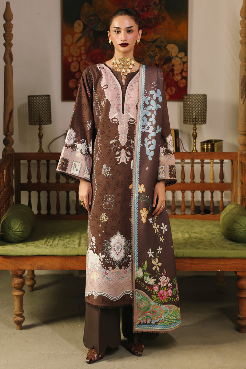 Qalamkar | QPrints Winter 25 | QW-09 (B) RABELLA - Casual Dress - available at Maria Faisal in UK and USA.