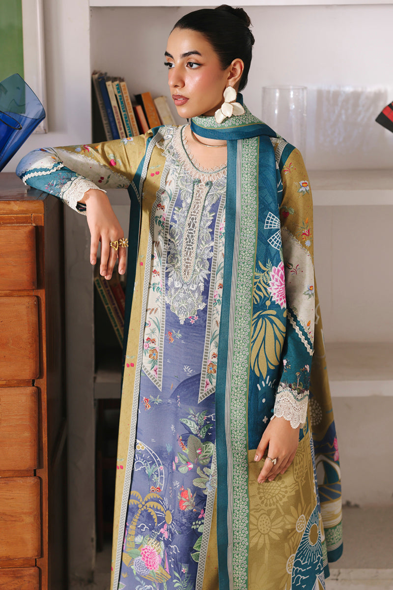 Qalamkar | QPrints Winter 25 | QW-10 (A) ALINA - Casual Dress - available at Maria Faisal in UK and USA.