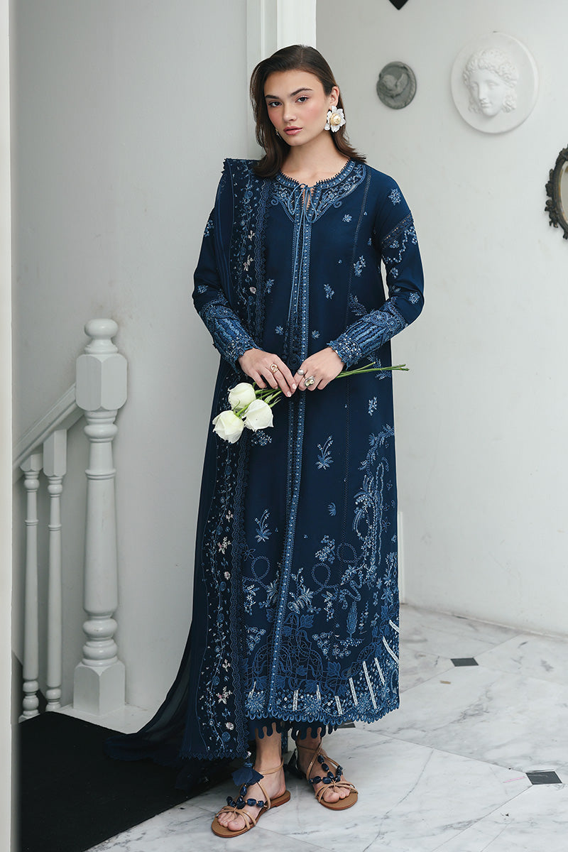 Qalamkar | Q Line Lawn Drop | RP-10 ZOHAL - Luxury Dress - available at Maria Faisal in UK and USA.