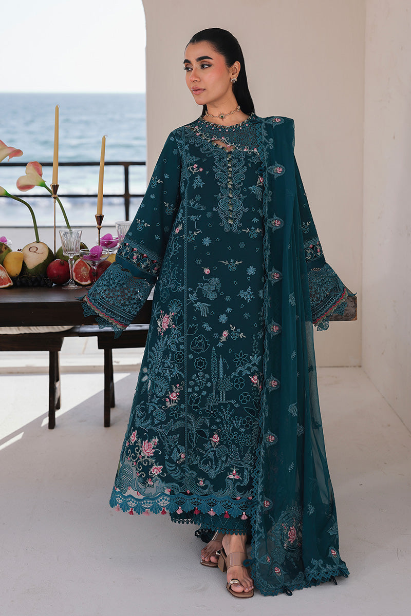 Qalamkar | Sahil Luxury Lawn 26 | SA-04 ELIF - Luxury Dress - available at Maria Faisal in UK and USA.