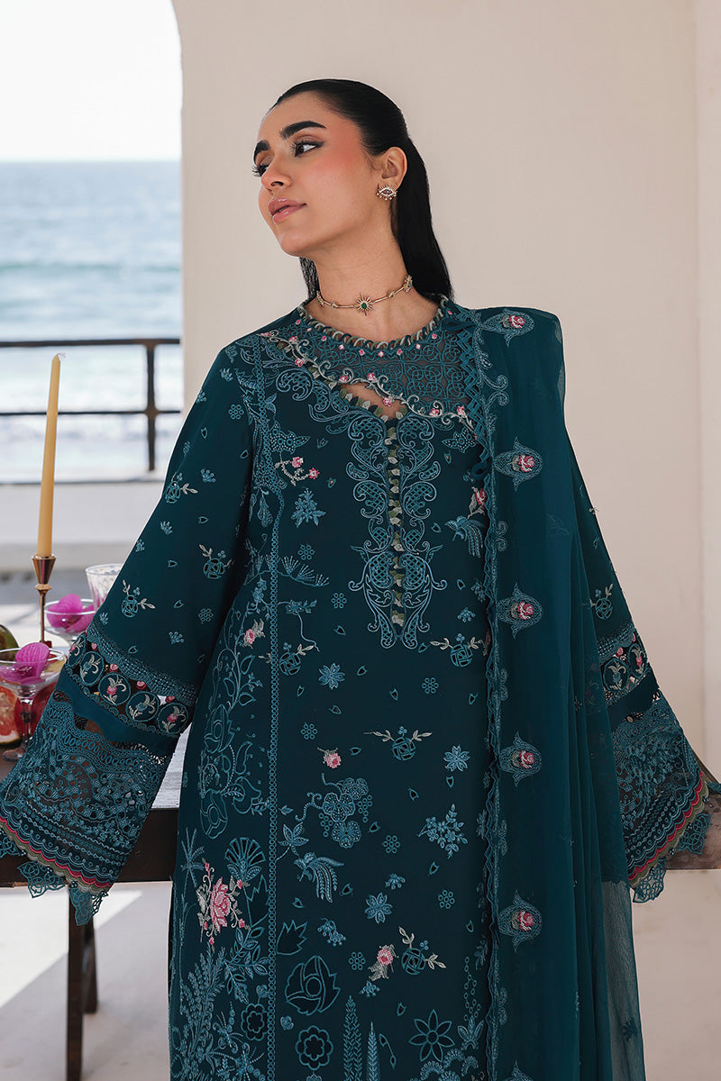 Qalamkar | Sahil Luxury Lawn 26 | SA-04 ELIF - Luxury Dress - available at Maria Faisal in UK and USA.