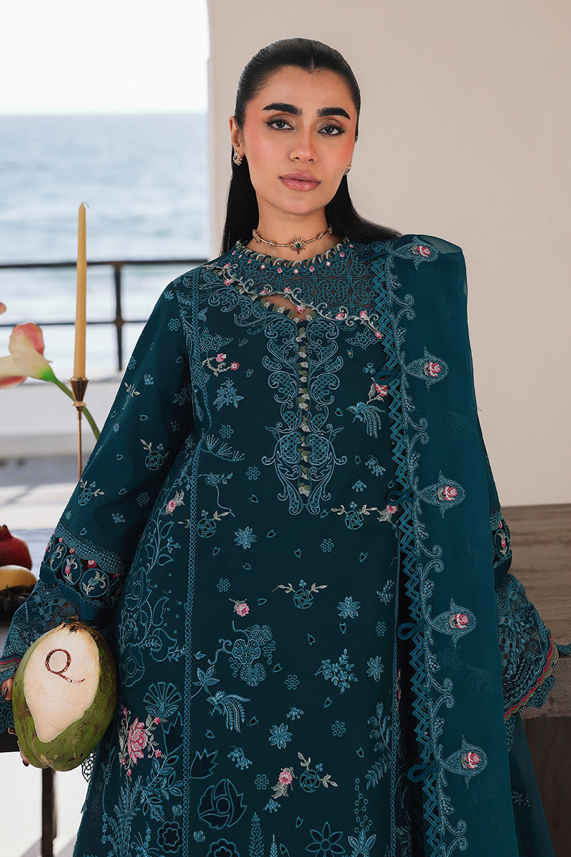 Qalamkar | Sahil Luxury Lawn 26 | SA-04 ELIF - Luxury Dress - available at Maria Faisal in UK and USA.