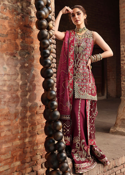 Crimson | Jhilmil Wedding Formals | NAZO - Wedding Dress - available at Maria Faisal in UK and USA.