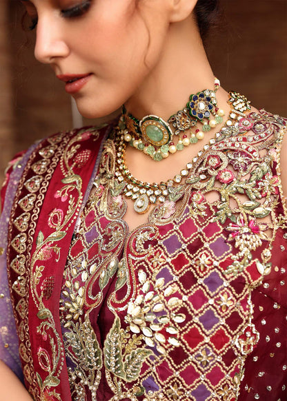 Crimson | Jhilmil Wedding Formals | NAZO - Wedding Dress - available at Maria Faisal in UK and USA.