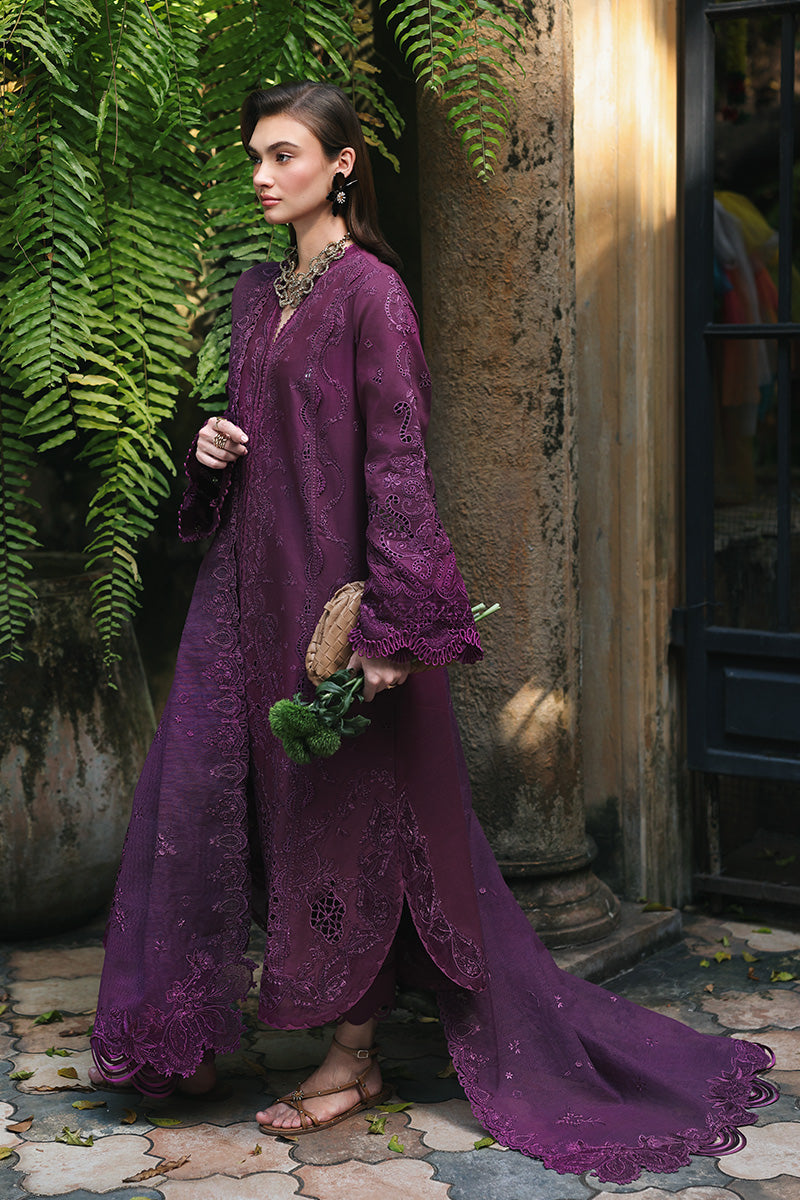 Qalamkar | Q Line Lawn Drop | RP-08 LIORA - Luxury Dress - available at Maria Faisal in UK and USA.